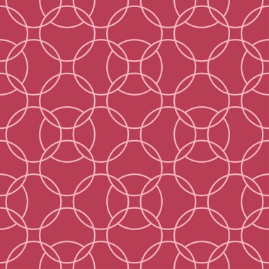 Kırmızı ve soluk pembe geometrik süsleme. Web, Tekstil ve duvar kağıtları için seamless modeli