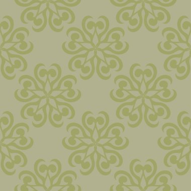 Zeytin yeşili çiçek süsleme. Tekstil ve duvar kağıtları için seamless modeli
