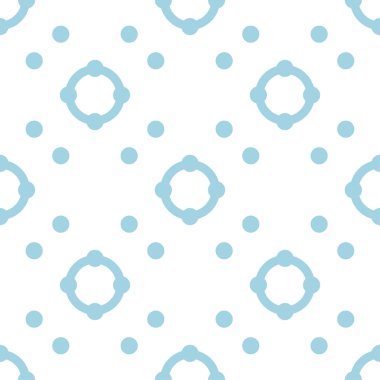 Beyaz ve mavi geometrik süsleme. Web, Tekstil ve duvar kağıtları için seamless modeli