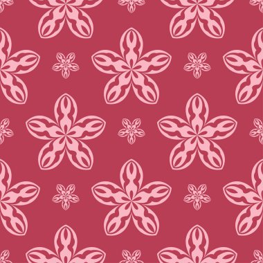 Kiraz pembe çiçek süsleme. Tekstil ve duvar kağıtları için seamless modeli