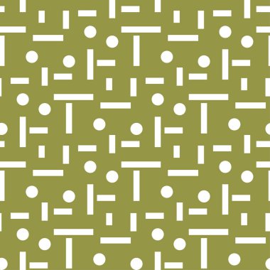 Geometrik süsleme. Zeytin yeşili ve beyaz seamless modeli web, Tekstil ve duvar kağıtları için