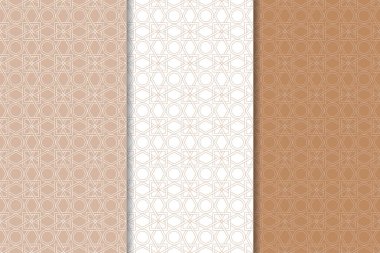 Kahverengi ve beyaz geometrik Dikişsiz desen web, Tekstil ve duvar kağıtları için