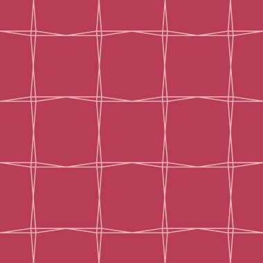 Kırmızı ve soluk pembe geometrik süsleme. Web, Tekstil ve duvar kağıtları için seamless modeli