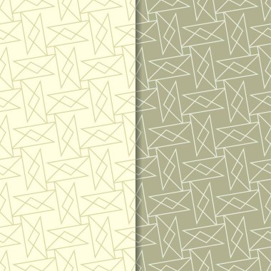 Web, Tekstil ve duvar kağıtları için dikişsiz desen zeytin yeşili geometrik ayarla