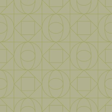 Zeytin yeşili geometrik yazdır. Web, Tekstil ve duvar kağıtları için seamless modeli