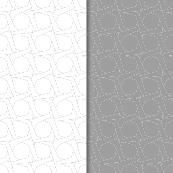 Šedé Bílé Geometrické Bezešvé Vzory Pro Web Textil Tapety — Stockový vektor
