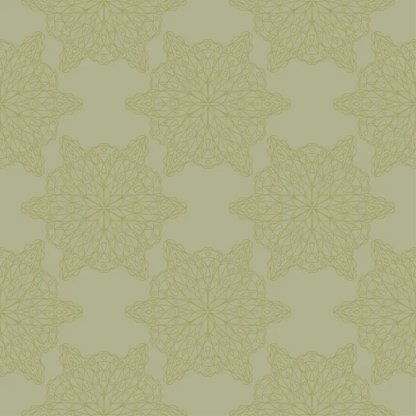 Adorno Floral Verde Oliva Patrón Sin Costuras Para Textiles Fondos — Vector de stock