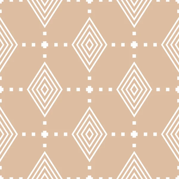 Adorno Geométrico Beige Blanco Patrón Sin Costuras Para Tela Textil — Vector de stock