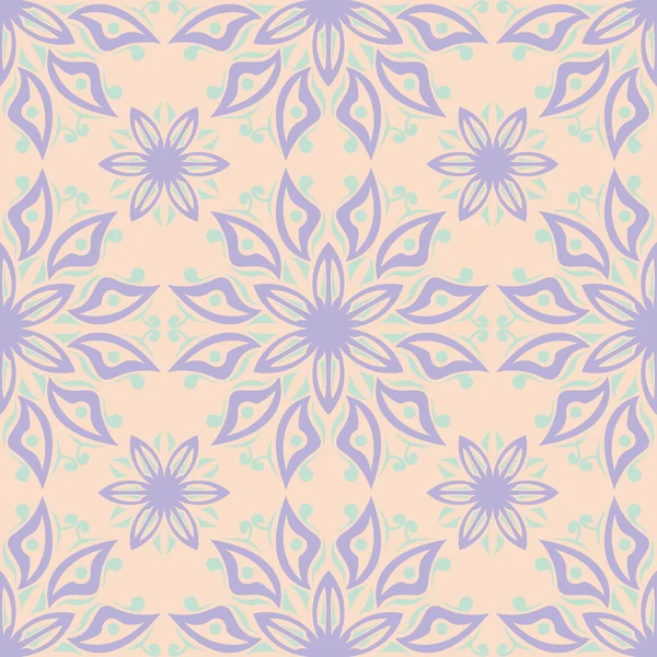 Duvar kağıtları, Tekstil ve kumaş için mor ve mavi tasarımları ile bej çiçek seamless modeli