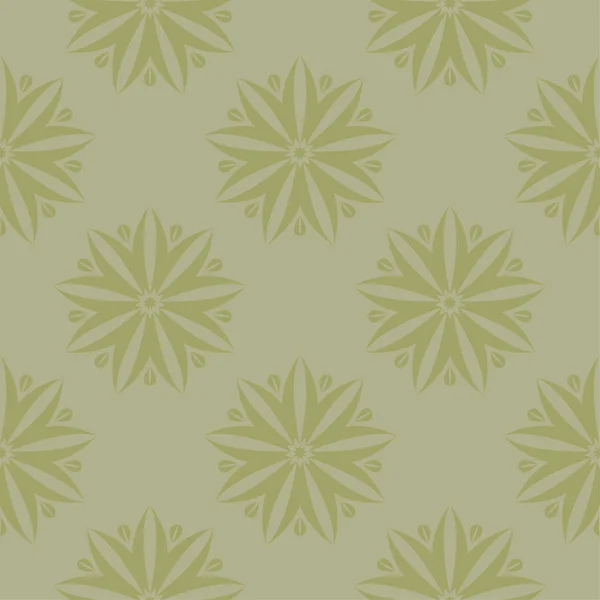 Olijf Groen Floral Sieraad Naadloze Patroon Voor Textiel Wallpapers — Stockvector