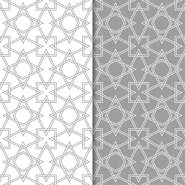 Gri ve beyaz geometrik Dikişsiz desen web, Tekstil ve duvar kağıtları için