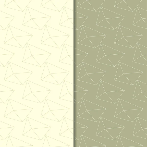 Ornements Géométriques Vert Olive Ensemble Motifs Sans Couture Pour Toile — Image vectorielle