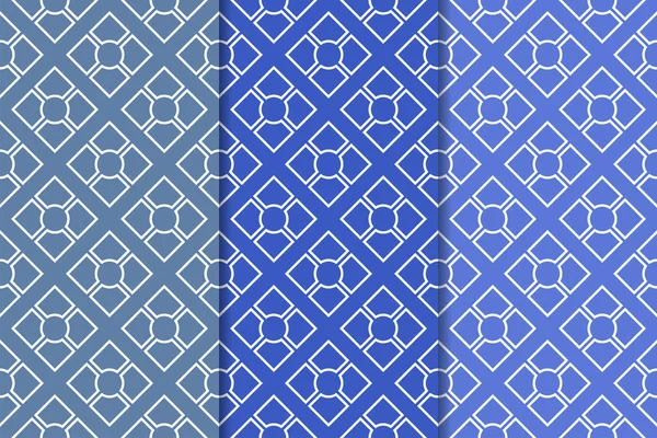 Web, Tekstil ve duvar kağıtları için dikey Dikişsiz desen mavi geometrik dizi