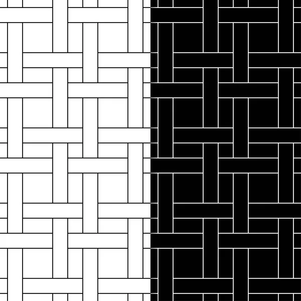 Czarno Białe Ornamenty Geometryczne Zestaw Bez Szwu Wzorów Dla Sieci — Wektor stockowy