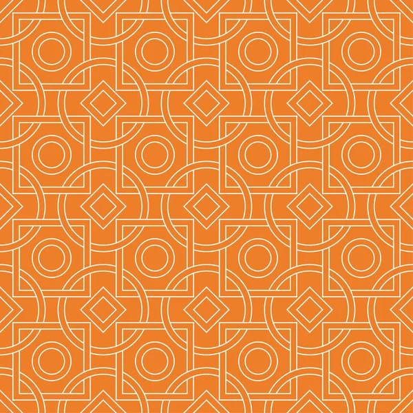 Oranžové Geometrický Ornament Vzor Bezešvé Pro Web Textil Tapety — Stockový vektor