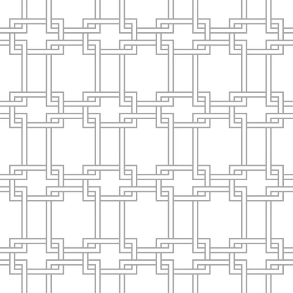 Серый Геометрический Орнамент Белом Фоне Бесшовный Узор Веб Текстиля Обоев — стоковый вектор