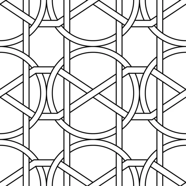 Adorno Geométrico Blanco Negro Patrón Sin Costuras Para Tela Textil — Archivo Imágenes Vectoriales