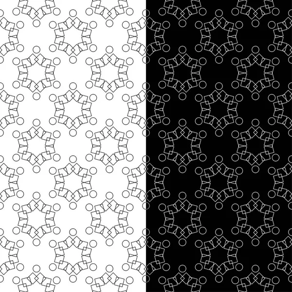 Patrones Geométricos Sin Costura Blanco Negro Para Tela Textiles Fondos — Vector de stock