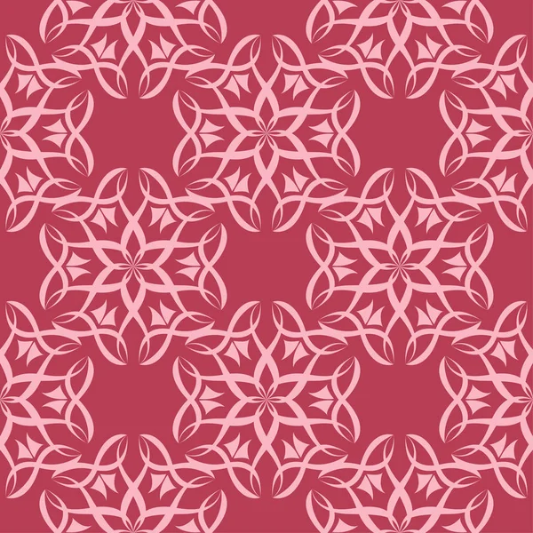 Kırmızı Zemin Üzerine Çiçek Süsleme Tekstil Duvar Kağıtları Için Seamless — Stok Vektör