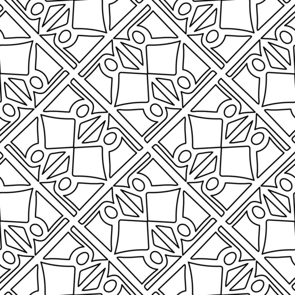 Bílé Černé Geometrický Vzor Bezešvé Pro Web Textil Tapety — Stockový vektor
