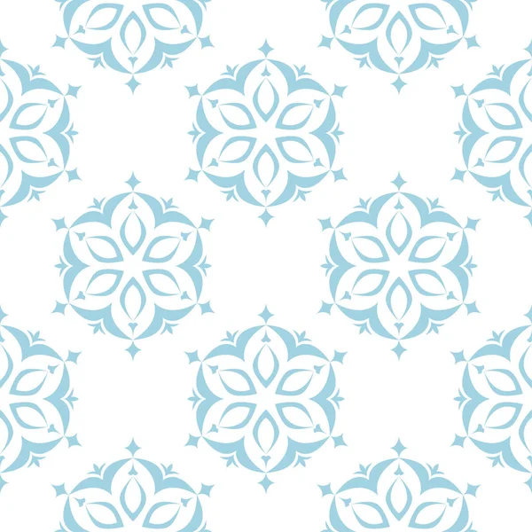 Floral Motif Sans Couture Couleur Fond Bleu Blanc Avec Des — Image vectorielle