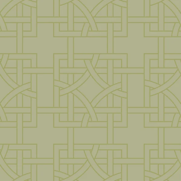 Оливково Зелёное Геометрическое Украшение Бесшовный Узор Веб Текстиля Обоев — стоковый вектор