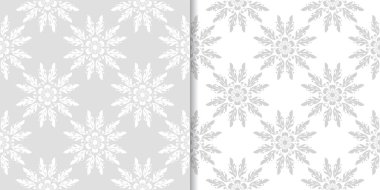 Işık gri çiçek arka planlar. Tekstil ve duvar kağıtları için dikişsiz desen seti