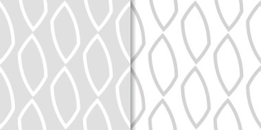 Işık gri geometrik süsler. Web, Tekstil ve duvar kağıtları için dikişsiz desen seti