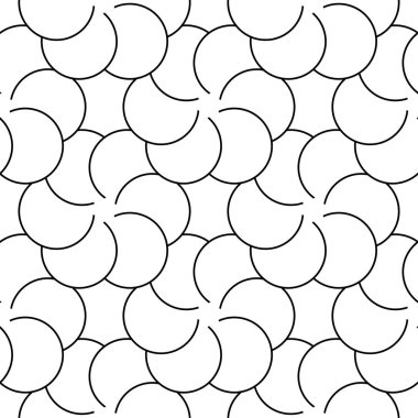 Siyah ve beyaz geometrik süsleme. Web, Tekstil ve duvar kağıtları için seamless modeli