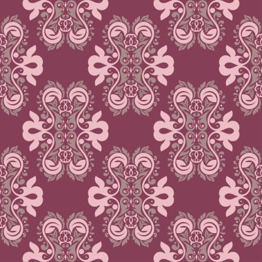 Sorunsuz arka plan. Çiçek mor kırmızı desenli duvar kağıtları, Tekstil ve kumaş için