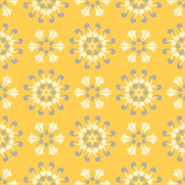 Sorunsuz çiçek desenli. Parlak sarı arka plan duvar kağıtları, Tekstil ve kumaş için çiçek tasarımları ile