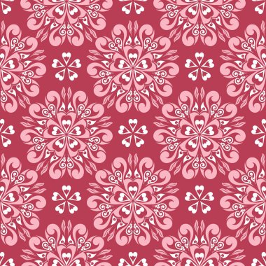 Çiçek seamless modeli. Arka plan duvar kağıtları, Tekstil ve kumaş kırmızı boyalı