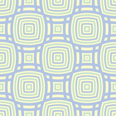 Geometrik seamless modeli. Bej renkli arka plan duvar kağıtları, Tekstil ve kumaş için mavi ve yeşil elemanları ile