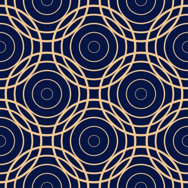 Altın mavi geometrik süsleme. Web, Tekstil ve duvar kağıtları için seamless modeli