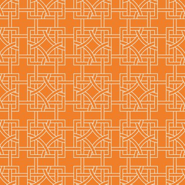 Turuncu geometrik süsleme. Web, Tekstil ve duvar kağıtları için seamless modeli