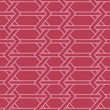 Geometrik süsleme. Kırmızı ve soluk pembe seamless modeli web, Tekstil ve duvar kağıtları için