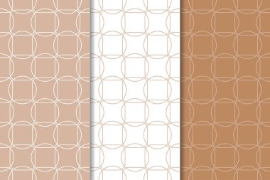 Kahverengi ve beyaz geometrik Dikişsiz desen web, Tekstil ve duvar kağıtları için
