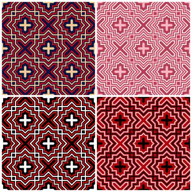 Duvar kağıtları, Tekstil ve kumaş için geometrik desenleri ile sorunsuz kökenden ayarla