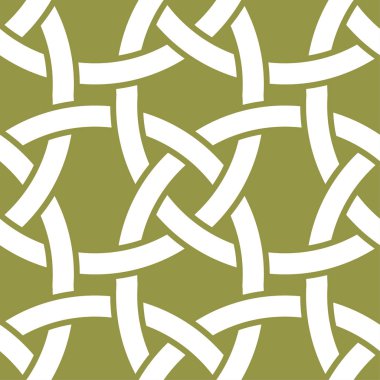 Zeytin yeşili ve beyaz geometrik yazdır. Web, Tekstil ve duvar kağıtları için seamless modeli