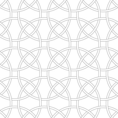 Beyaz arka planda gri geometrik süsleme. Web, Tekstil ve duvar kağıtları için seamless modeli