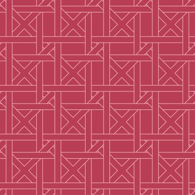 Kırmızı geometrik süsleme. Web, Tekstil ve duvar kağıtları için seamless modeli