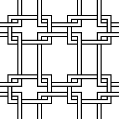 Siyah ve beyaz geometrik süsleme. Web, Tekstil ve duvar kağıtları için seamless modeli