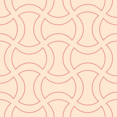 Geometrik süsleme pembe ve bej. Web, Tekstil ve duvar kağıtları için seamless modeli