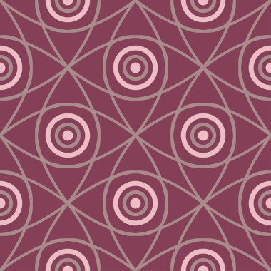 Geometrik öğelerle seamless modeli. Kumaşlar, duvar kağıtları ve Tekstil için koyu kırmızı arka plan