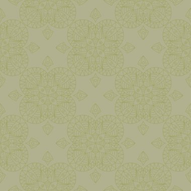 Zeytin yeşili geometrik yazdır. Web, Tekstil ve duvar kağıtları için seamless modeli