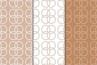 Web, Tekstil ve duvar kağıtları için dikişsiz desen kahverengi ve beyaz geometrik dizi