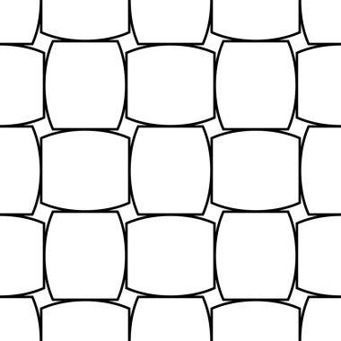 Siyah ve beyaz geometrik süsleme. Web, Tekstil ve duvar kağıtları için seamless modeli