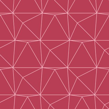 Kırmızı ve soluk pembe geometrik süsleme. Web, Tekstil ve duvar kağıtları için seamless modeli