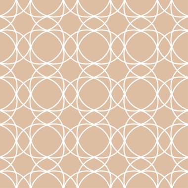 Bej ve beyaz geometrik süsleme. Web, Tekstil ve duvar kağıtları için seamless modeli