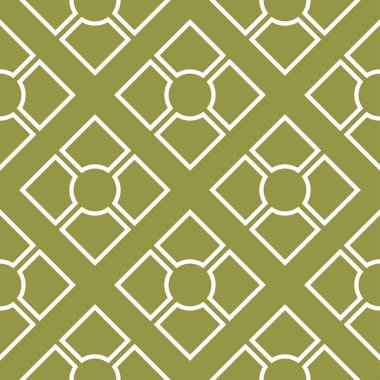 Zeytin yeşili geometrik süsleme. Web, Tekstil ve duvar kağıtları için seamless modeli